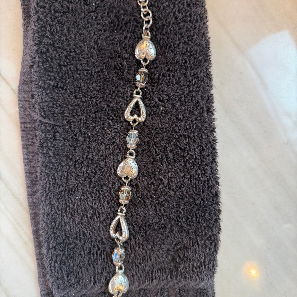 Brighton Silver Heart Charm Bracelet